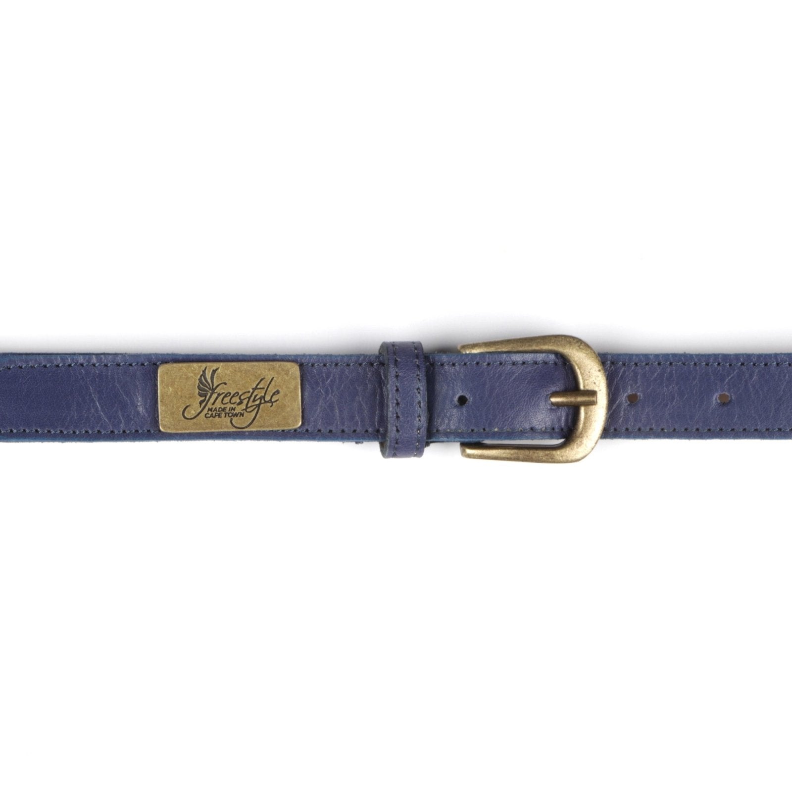 Black Friday - Lexi 22mm Ladies Onspan Cobalt Blue Premium Leather Belt - Freestyle SA Proudly local leather boots veldskoens vellies leather shoes suede veldskoens