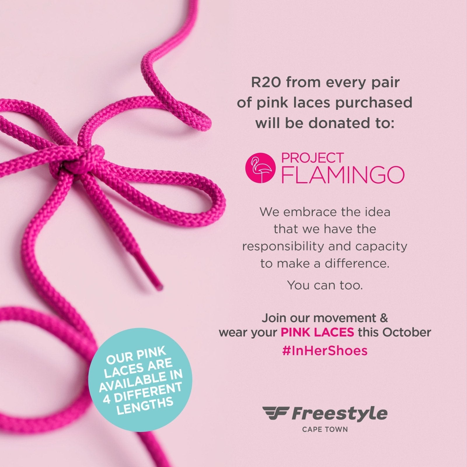 In Her Shoes for Breast Cancer Awareness with Project Flamingo - Freestyle SA Proudly local Leather Goods Supplier leather boots veldskoens vellies leather shoes suede veldskoens