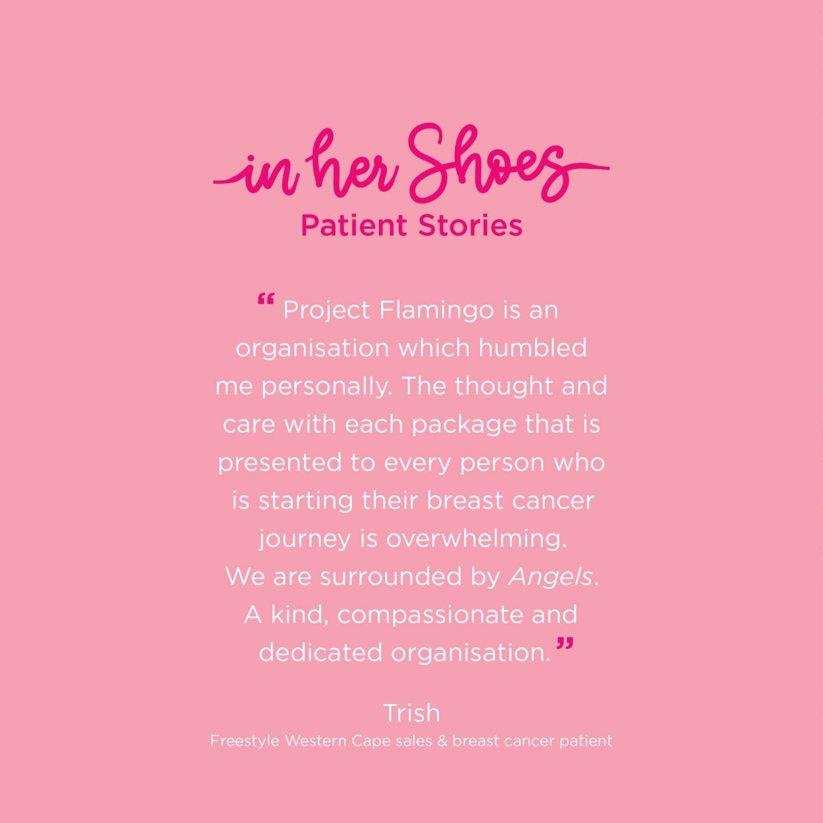 In Her Shoes for Breast Cancer Awareness with Project Flamingo - Freestyle SA Proudly local Leather Goods Supplier leather boots veldskoens vellies leather shoes suede veldskoens