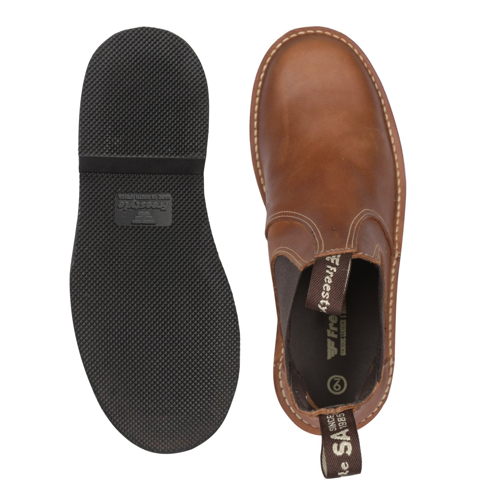 Karoo Ladies Elastic Gusset Leather Veldskoen Boot