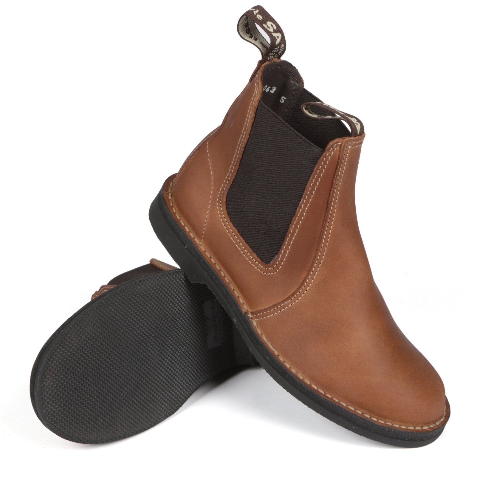 Karoo Ladies Elastic Gusset Leather Veldskoen Boot