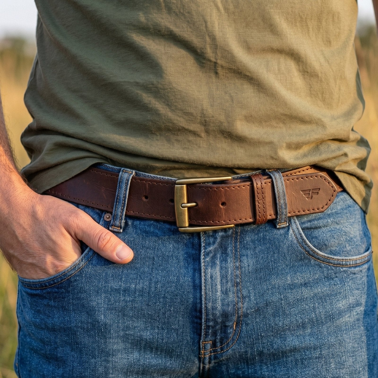 Men's Jaco Stitched 38mm Premium Full Grain Leather Jeans Belt - Freestyle SA Proudly local leather boots veldskoens vellies leather shoes suede veldskoens