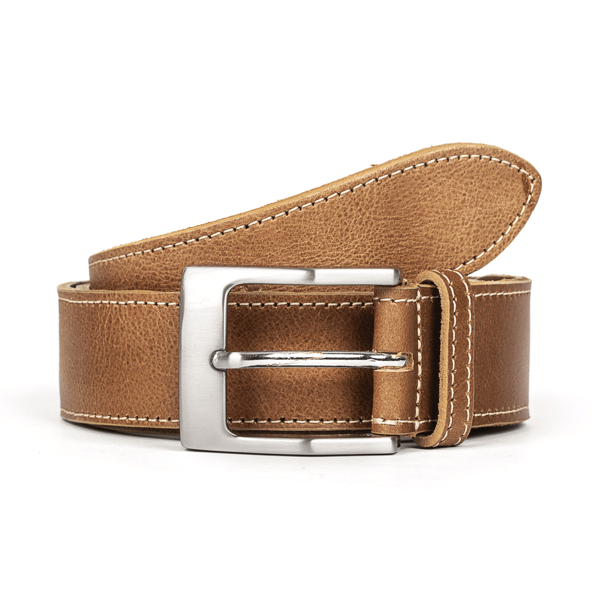Men's Ranger Stitched 38mm Premium Full Grain Leather Belt - Freestyle SA Proudly local leather boots veldskoens vellies leather shoes suede veldskoens