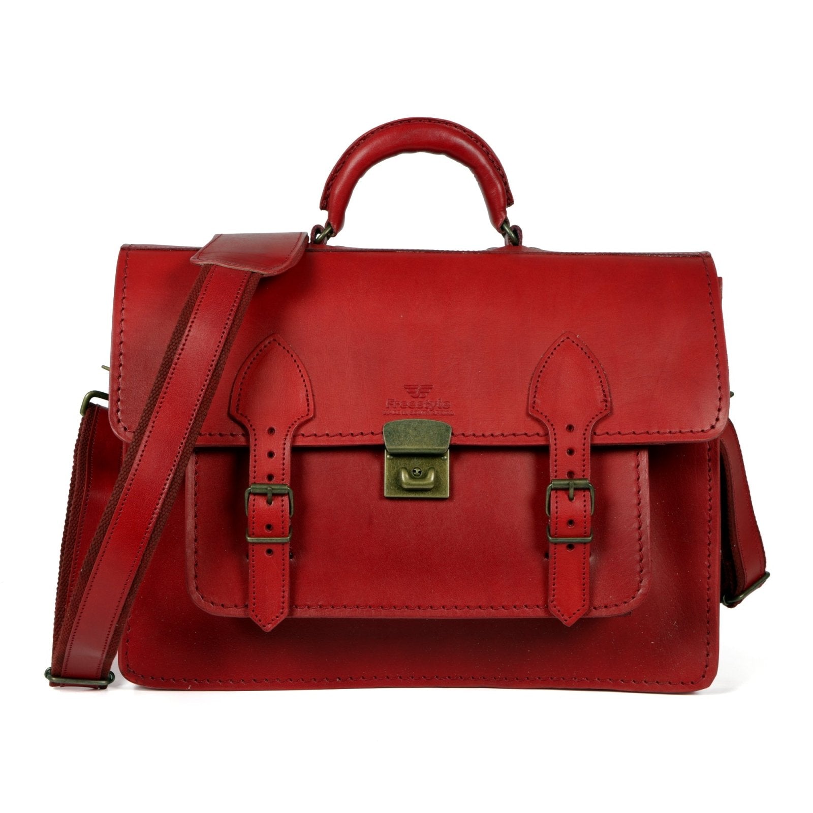 Midi III vegetable - tanned hand - dyed leather satchel - Freestyle SA Proudly local Apparel & Accessories leather boots veldskoens vellies leather shoes suede veldskoens
