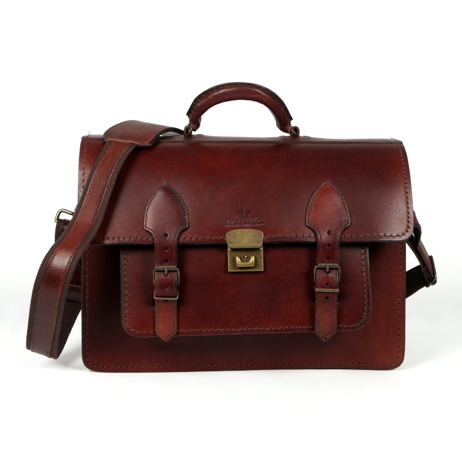Midi III vegetable - tanned hand - dyed leather satchel - Freestyle SA Proudly local Apparel & Accessories leather boots veldskoens vellies leather shoes suede veldskoens
