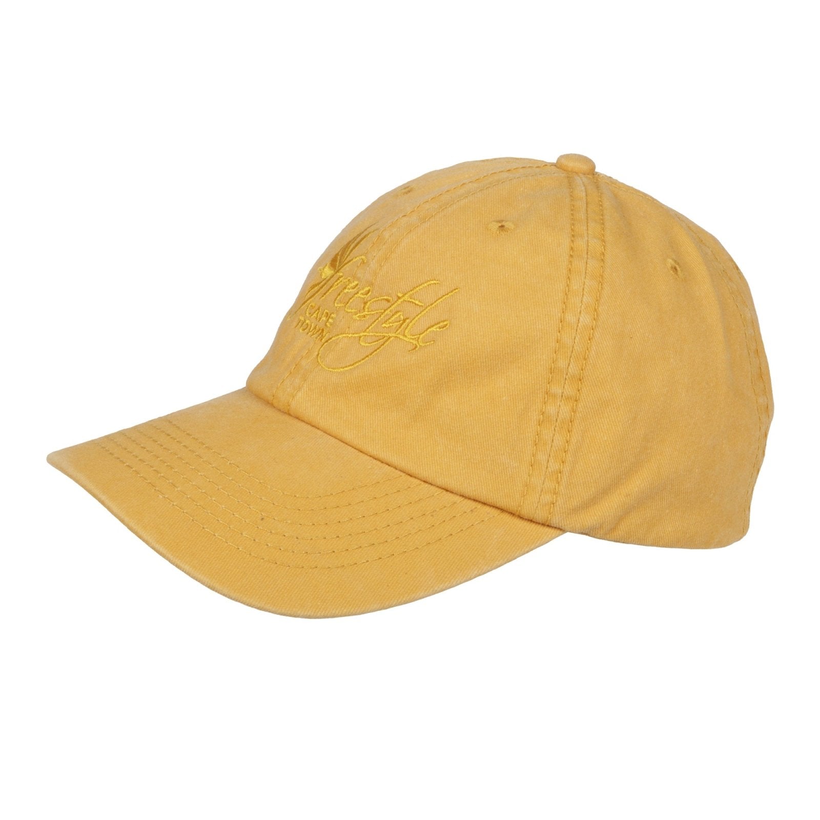 Peak Cap Mustard 100% Cotton - Freestyle SA Proudly local leather boots veldskoens vellies leather shoes suede veldskoens