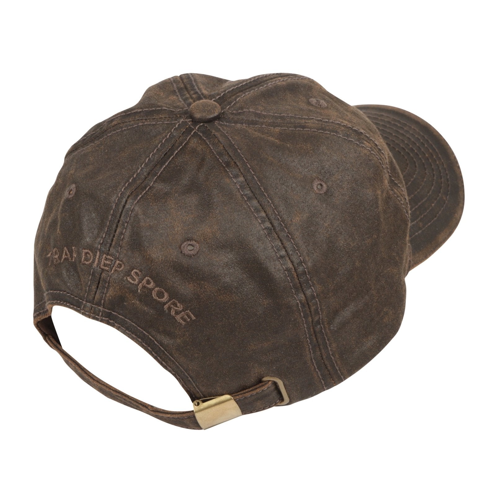 Peak Cap Waxed Brown 100% Cotton