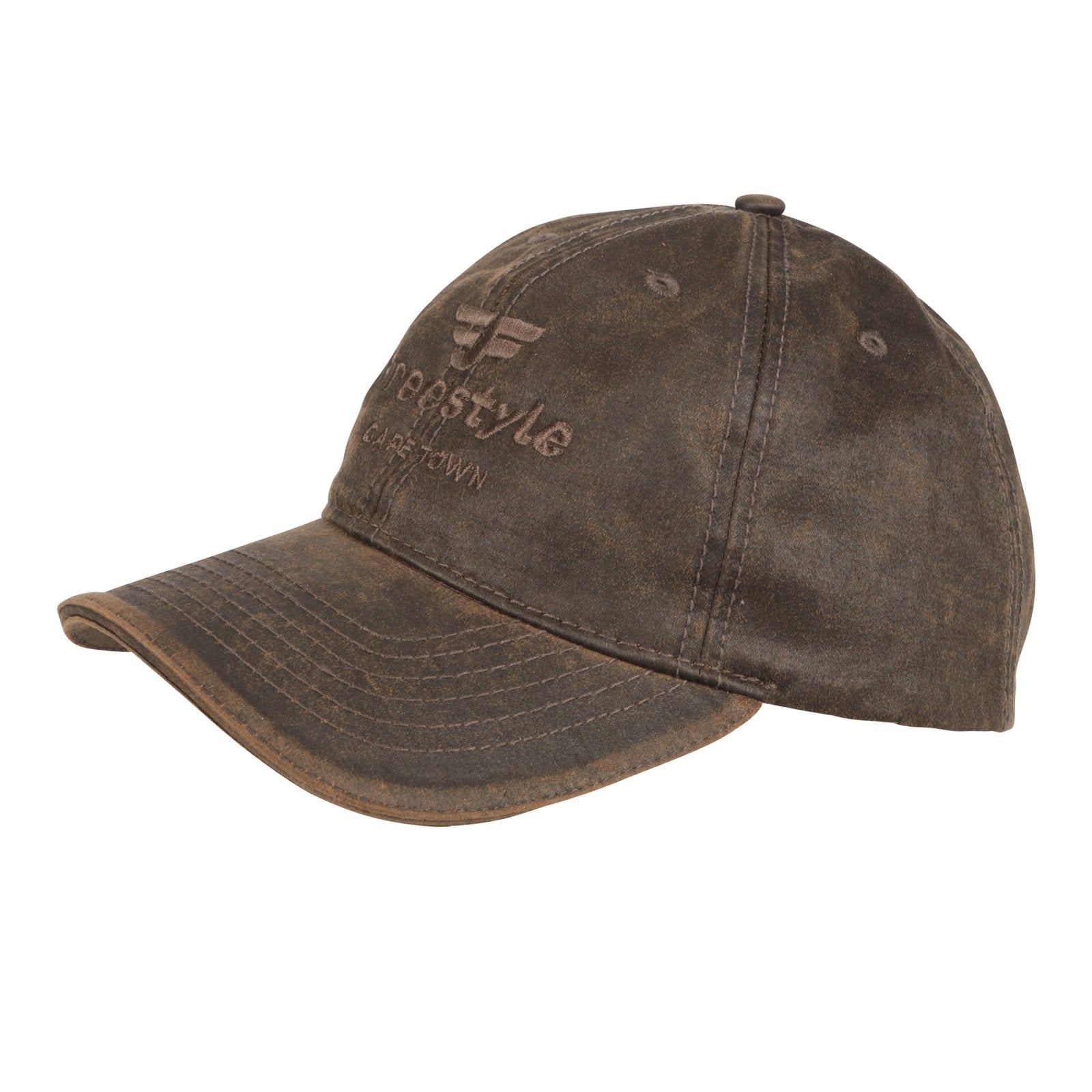 Peak Cap Waxed Brown 100% Cotton