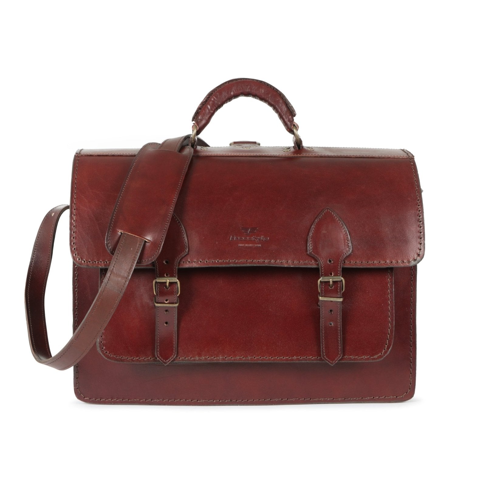 Scholar School Edition vegetable-tanned leather satchel - Freestyle SA Proudly local leather boots veldskoens vellies leather shoes suede veldskoens