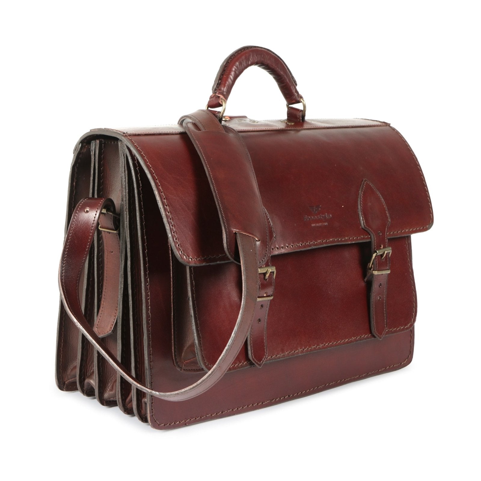Scholar School Edition vegetable-tanned leather satchel - Freestyle SA Proudly local leather boots veldskoens vellies leather shoes suede veldskoens