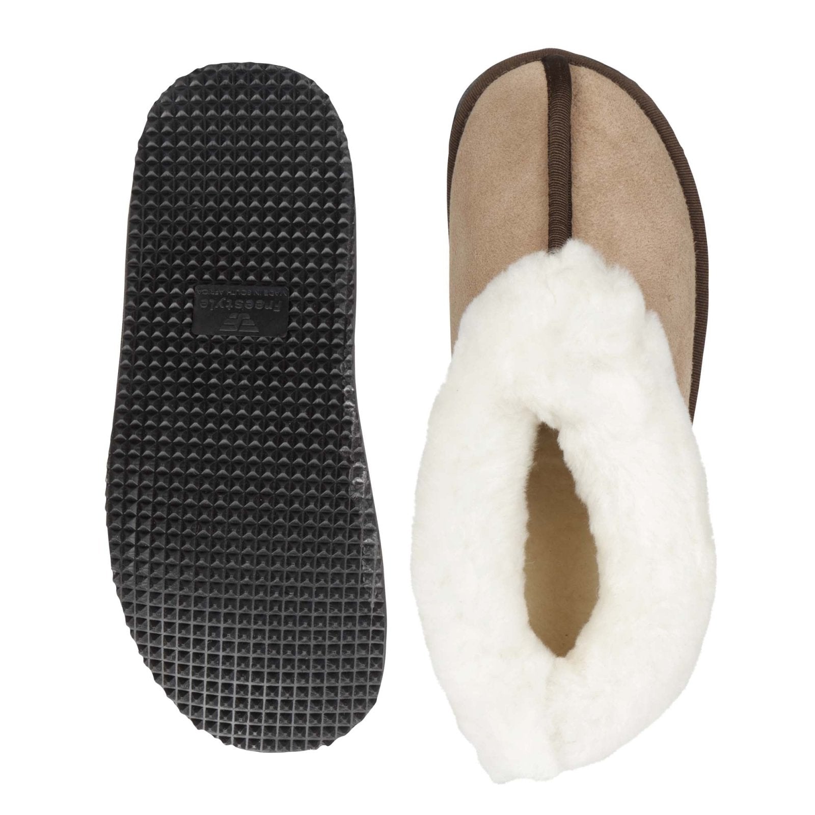 Sneeubok Men's Premium Suede Woolen Slippers - Freestyle SA Proudly local Apparel & Accessories leather boots veldskoens vellies leather shoes suede veldskoens