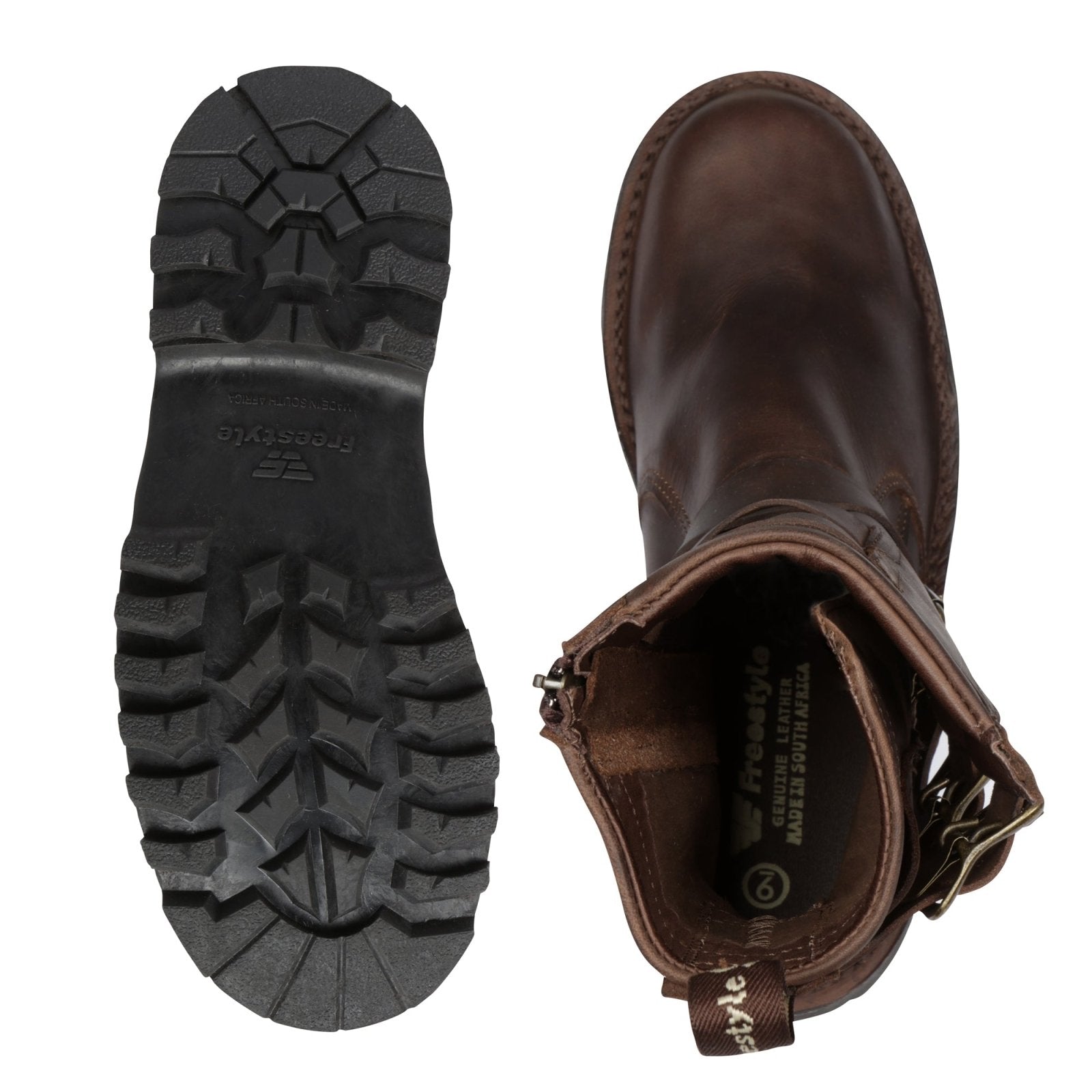 Stormrider Men's Premium 3 Buckle Boot with inside zip - Freestyle SA Proudly local Apparel & Accessories leather boots veldskoens vellies leather shoes suede veldskoens
