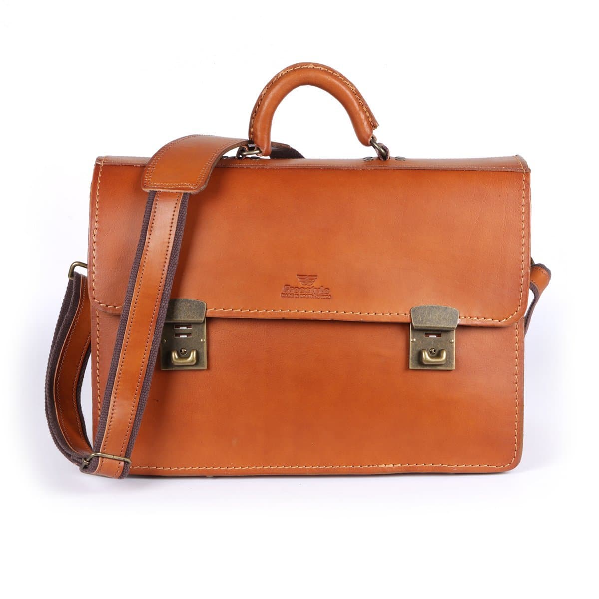 Andre Executive Vegetable-tanned Hand-dyed Premium Leather Briefcase Satchel - Freestyle SA Proudly local leather boots veldskoens vellies leather shoes suede veldskoens