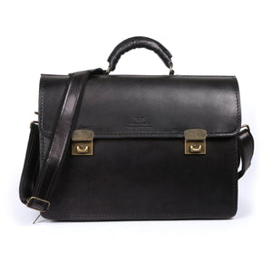 Andre Executive Vegetable-tanned Hand-dyed Premium Leather Briefcase Satchel - Freestyle SA Proudly local leather boots veldskoens vellies leather shoes suede veldskoens
