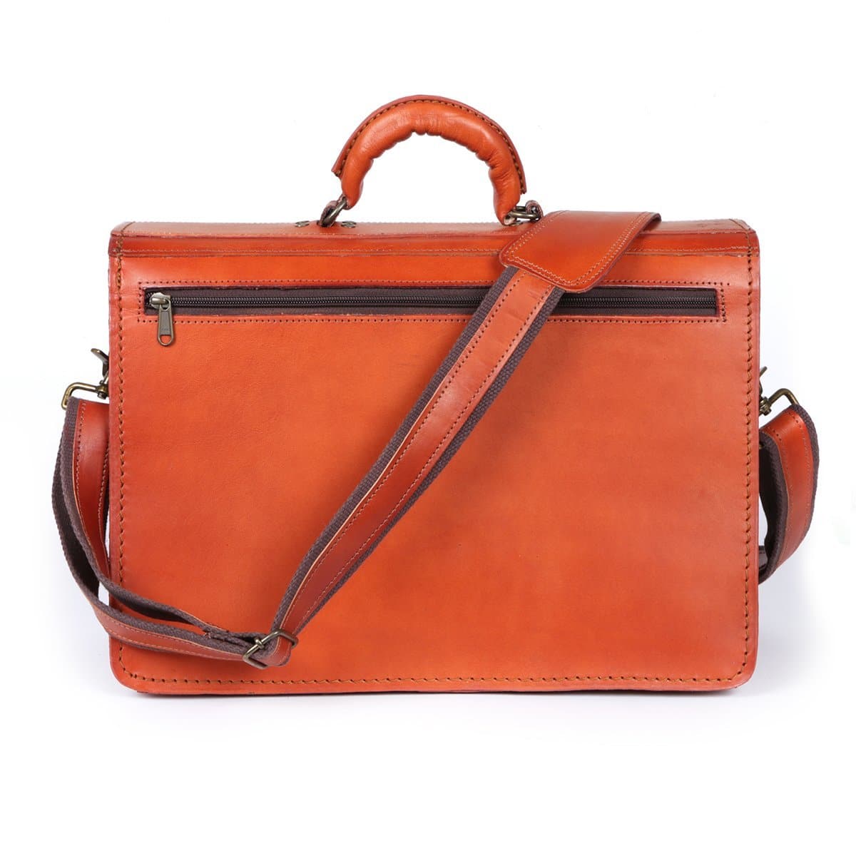 Andre Executive Vegetable-tanned Hand-dyed Premium Leather Briefcase Satchel - Freestyle SA Proudly local leather boots veldskoens vellies leather shoes suede veldskoens