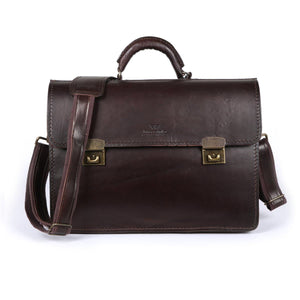 Andre Executive Vegetable-tanned Hand-dyed Premium Leather Briefcase Satchel - Freestyle SA Proudly local leather boots veldskoens vellies leather shoes suede veldskoens