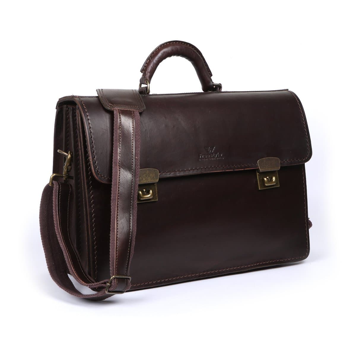 Andre Executive Vegetable-tanned Hand-dyed Premium Leather Briefcase Satchel - Freestyle SA Proudly local leather boots veldskoens vellies leather shoes suede veldskoens