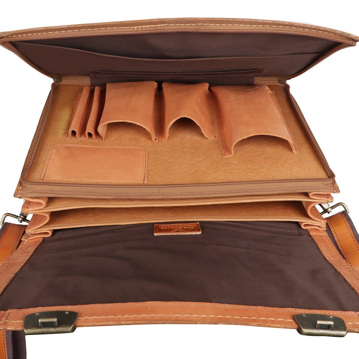 Andre Executive Vegetable-tanned Hand-dyed Premium Leather Briefcase Satchel - Freestyle SA Proudly local leather boots veldskoens vellies leather shoes suede veldskoens