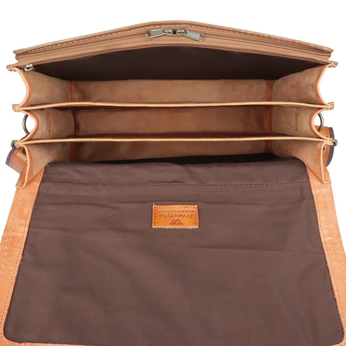 Andre Executive Vegetable-tanned Hand-dyed Premium Leather Briefcase Satchel - Freestyle SA Proudly local leather boots veldskoens vellies leather shoes suede veldskoens