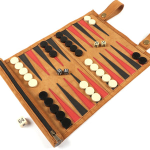 Backgammon Handmade premium suede leather Roll-up - Freestyle SA Proudly local leather boots veldskoens vellies leather shoes suede veldskoens