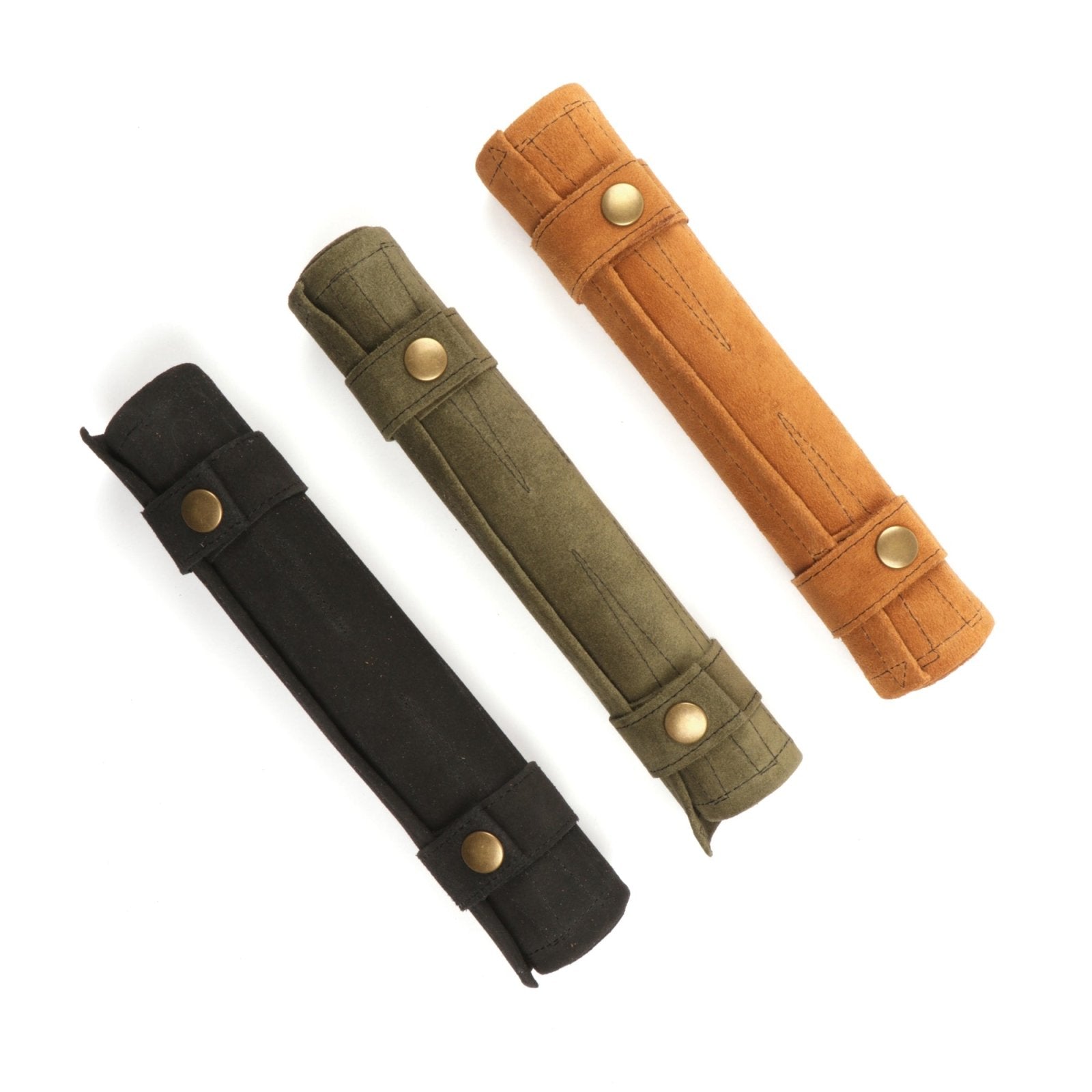 Backgammon Handmade premium suede leather Roll-up Travel Set