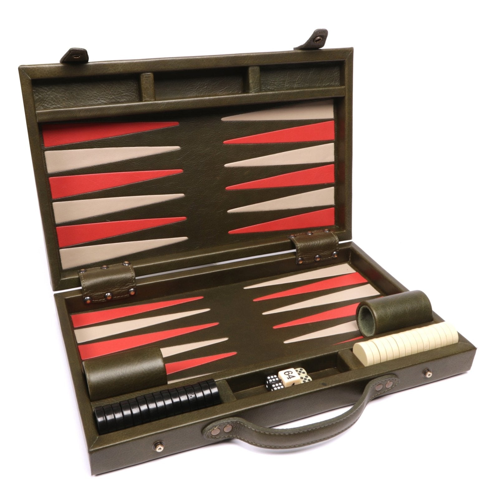 Backgammon Premium leather Boxed Board Set