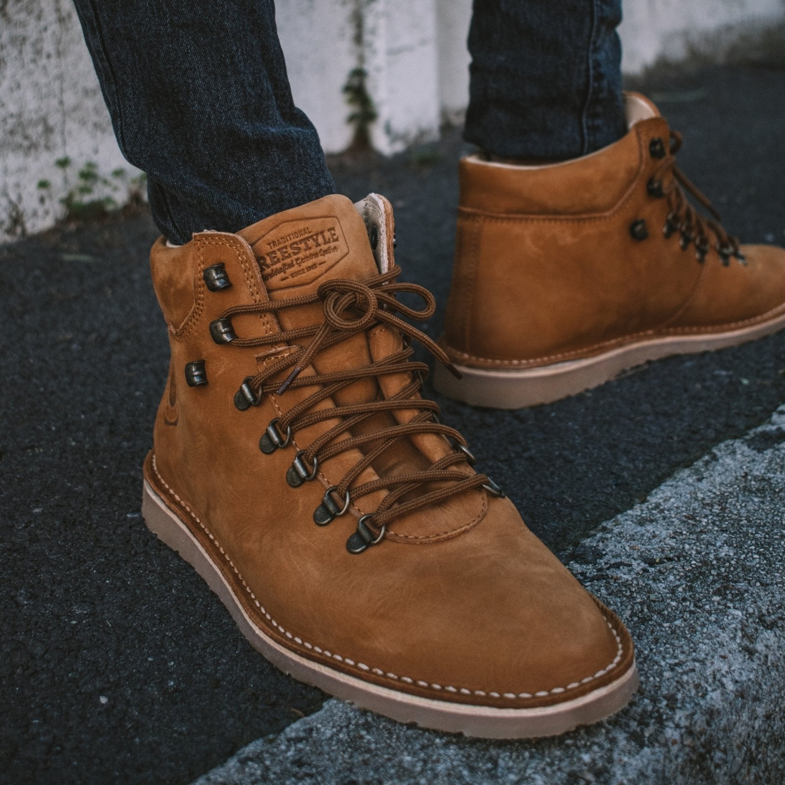 Caleb Ethically Handcrafted Premium Leather Urban Hiker - Freestyle SA Proudly local leather boots veldskoens vellies leather shoes suede veldskoens