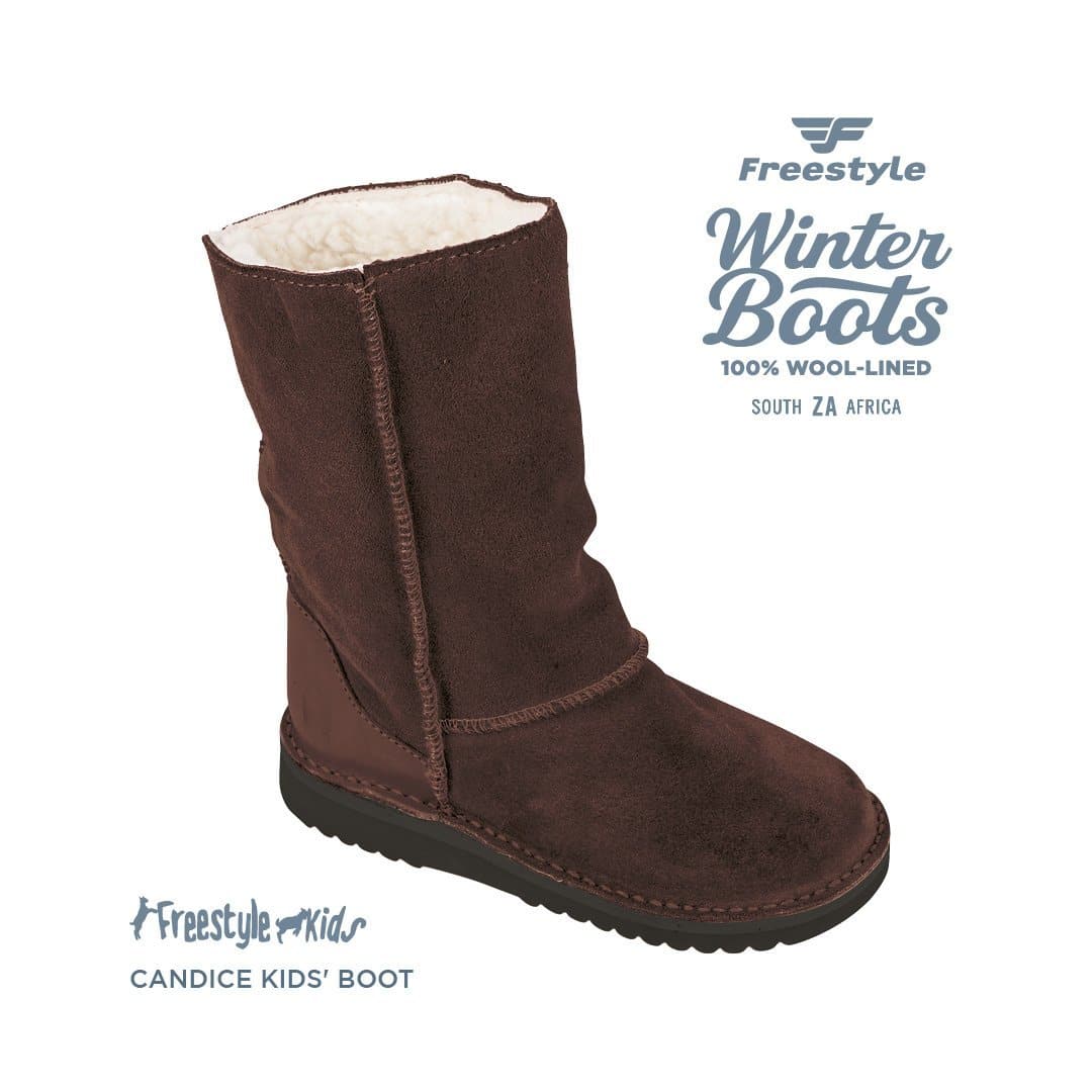 Candice Boot Kids - Freestyle SA Proudly local leather boots veldskoens vellies leather shoes suede veldskoens