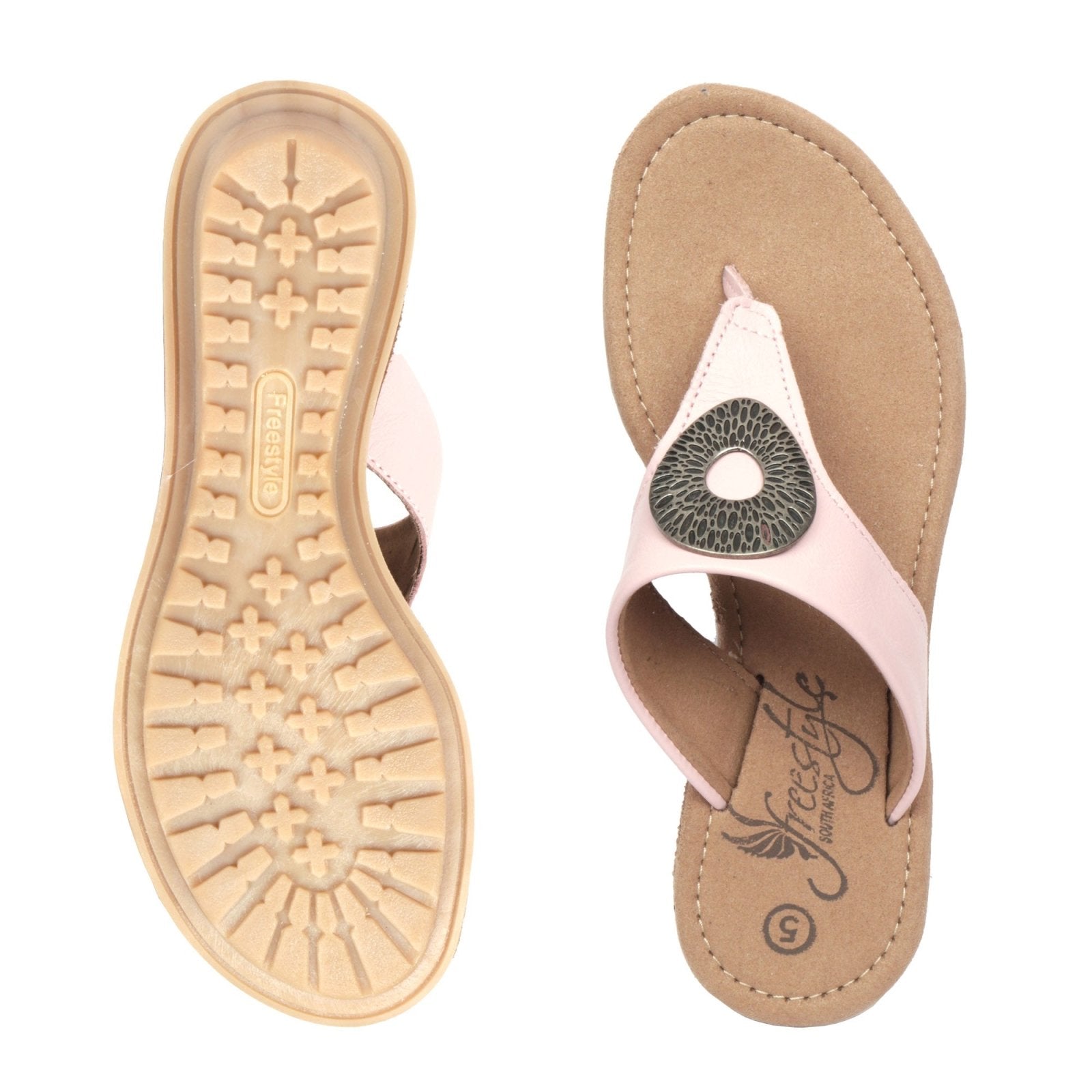 Coral Ladies Premium Leather Summer Sandal - Freestyle SA Proudly local leather boots veldskoens vellies leather shoes suede veldskoens