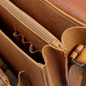 Cronje Vegetable Tanned leather Attache Case - Freestyle SA Proudly local leather boots veldskoens vellies leather shoes suede veldskoens