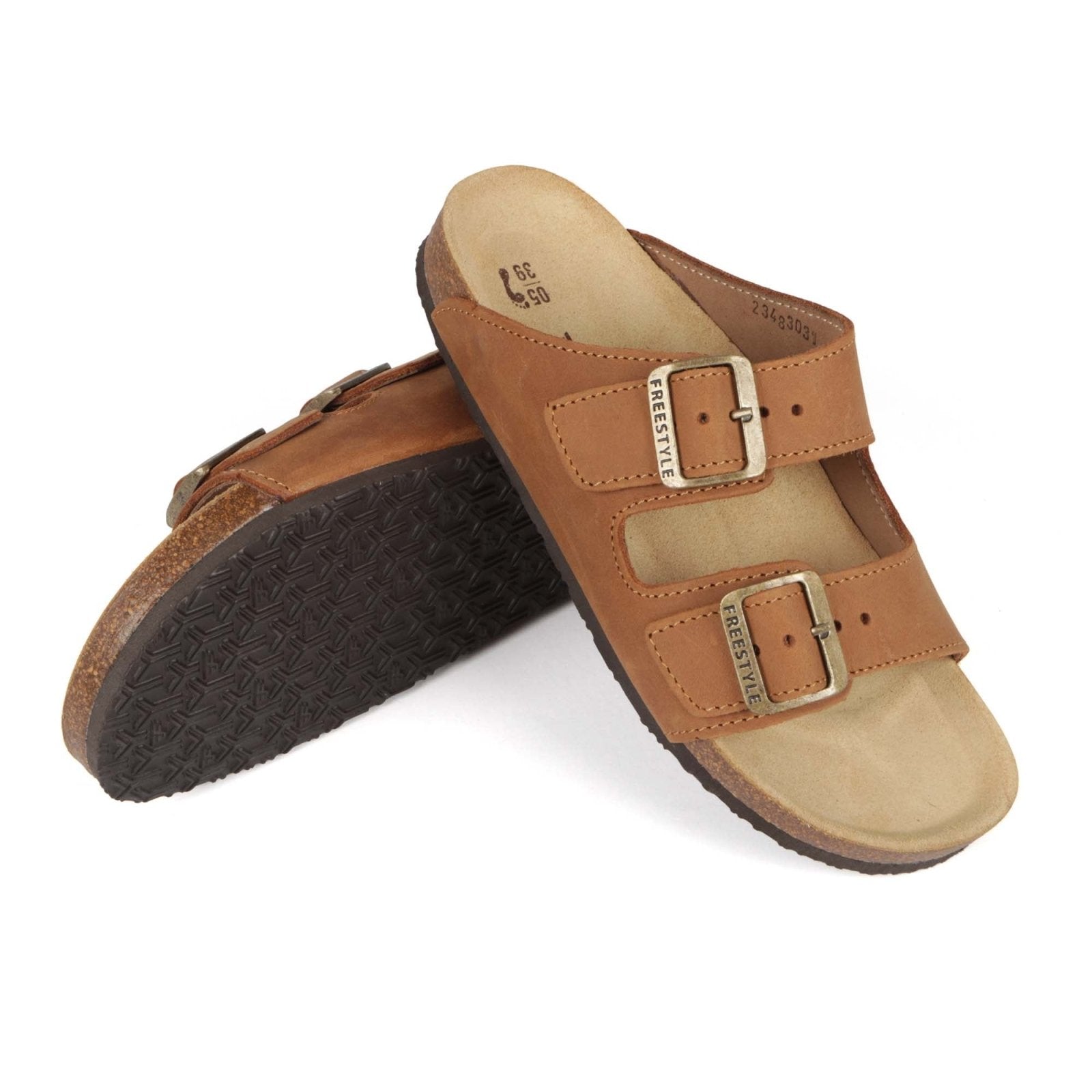 Freestyle Corkies Sophie Ladies Anatomical Premium Leather Sandals - Crazyhorse Mocca - Freestyle SA Proudly local leather boots veldskoens vellies leather shoes suede veldskoens