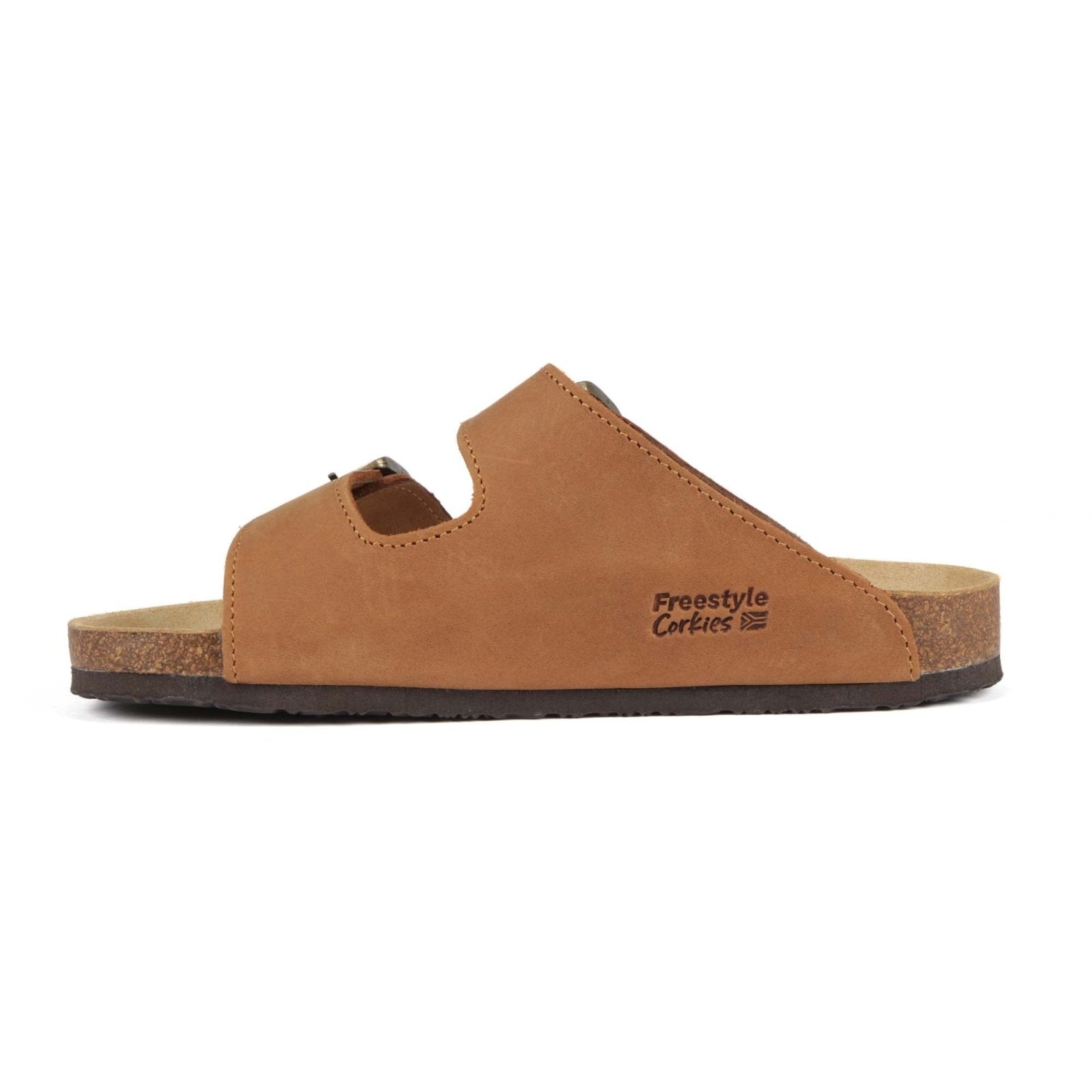Freestyle Corkies Sophie Ladies Anatomical Premium Leather Sandals - Crazyhorse Mocca - Freestyle SA Proudly local leather boots veldskoens vellies leather shoes suede veldskoens
