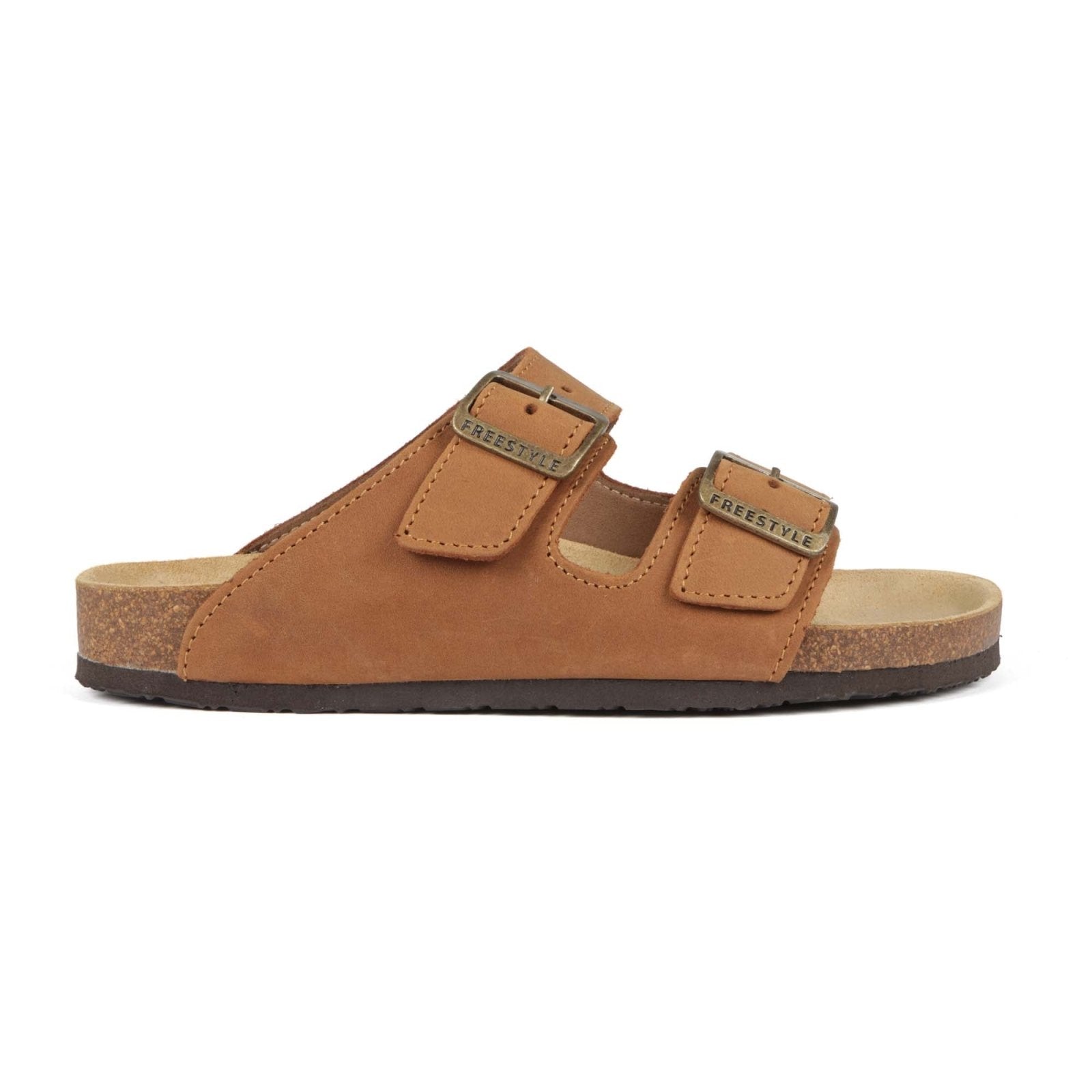 Freestyle Corkies Sophie Ladies Anatomical Premium Leather Sandals - Crazyhorse Mocca - Freestyle SA Proudly local leather boots veldskoens vellies leather shoes suede veldskoens