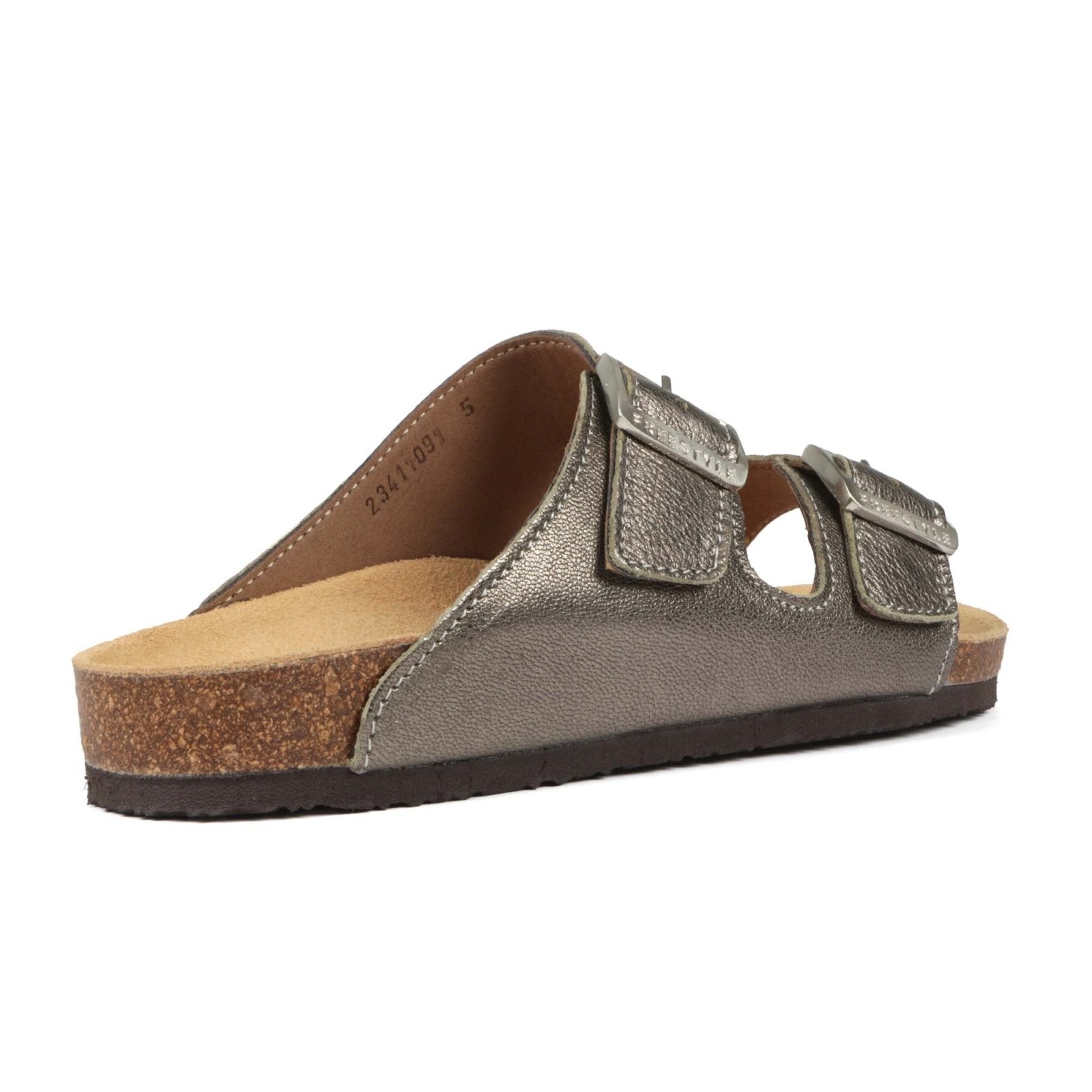 Freestyle Corkies Sophie Ladies Anatomical Premium Metallic Leather sandals - Freestyle SA Proudly local leather boots veldskoens vellies leather shoes suede veldskoens