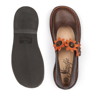 Freestyle Shani Flower Ladies Premium Leather Handmade Court Shoe - Freestyle SA Proudly local leather boots veldskoens vellies leather shoes suede veldskoens