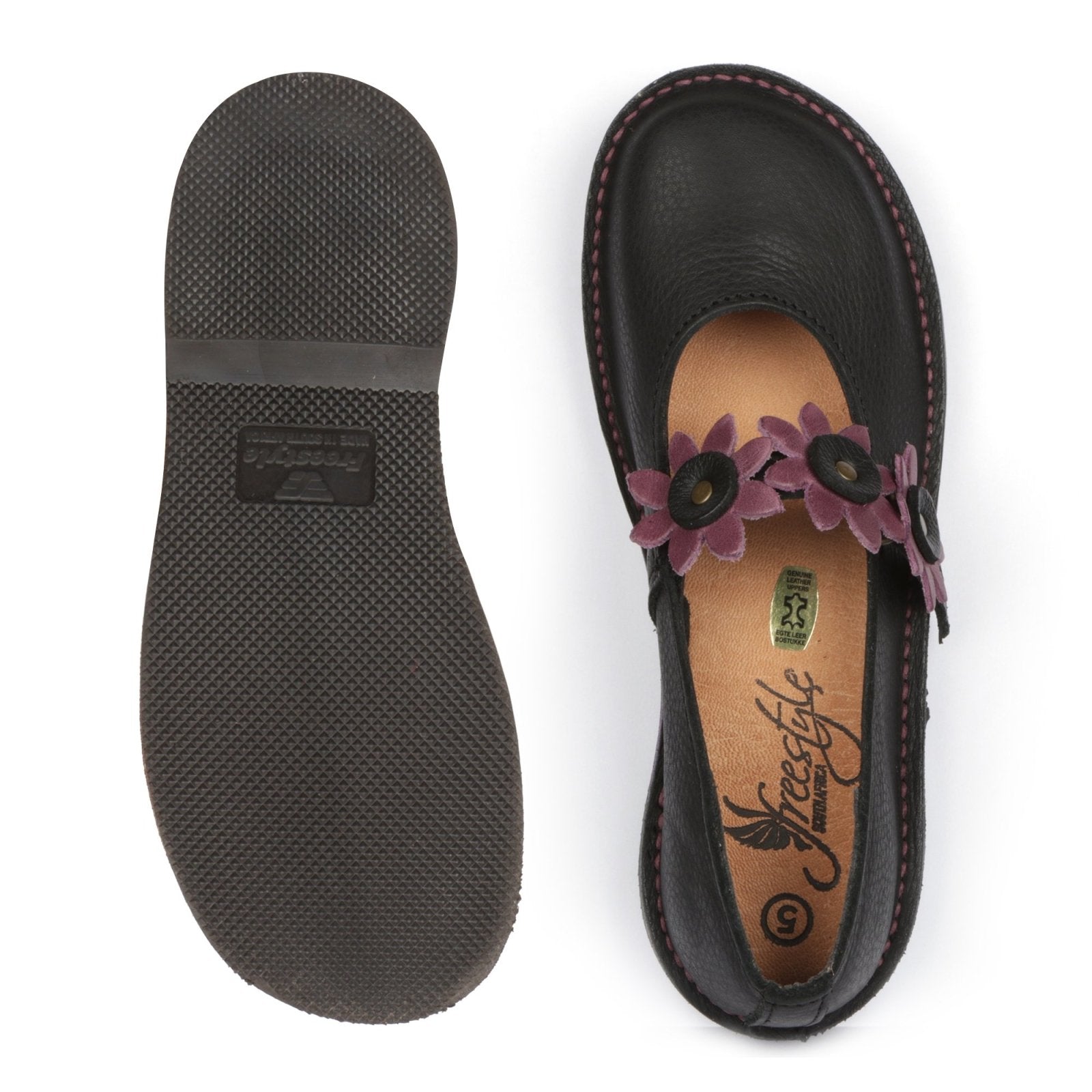 Freestyle Shani Flower Ladies Premium Leather Handmade Court Shoe - Freestyle SA Proudly local leather boots veldskoens vellies leather shoes suede veldskoens