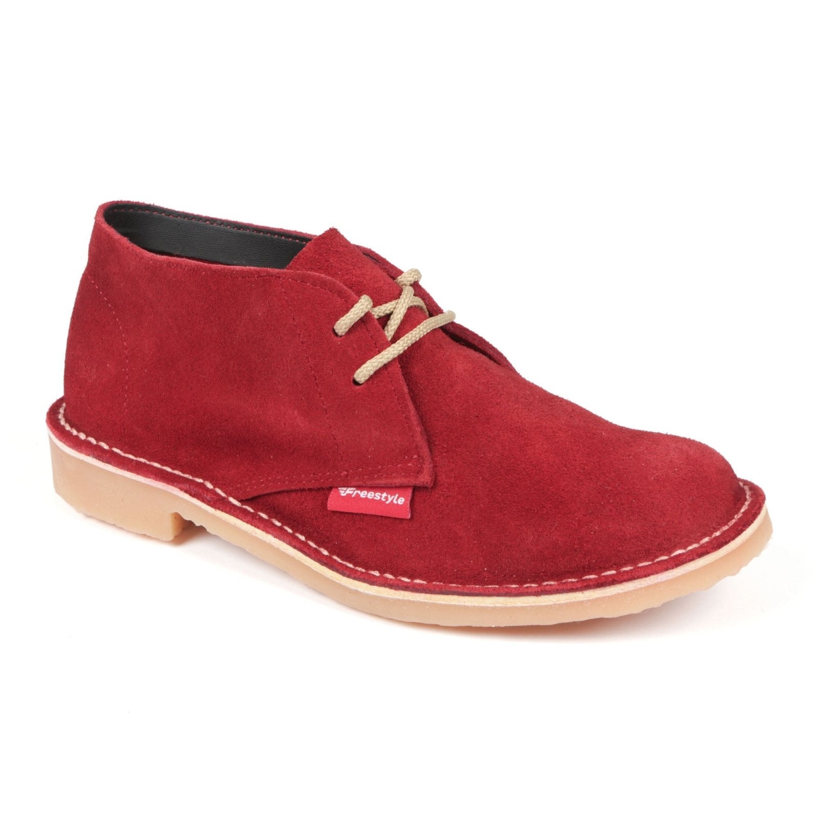 Hunter Vellie Unisex Premium Suede - Bright Red - Freestyle SA Proudly local vellies leather boots veldskoens vellies leather shoes suede veldskoens