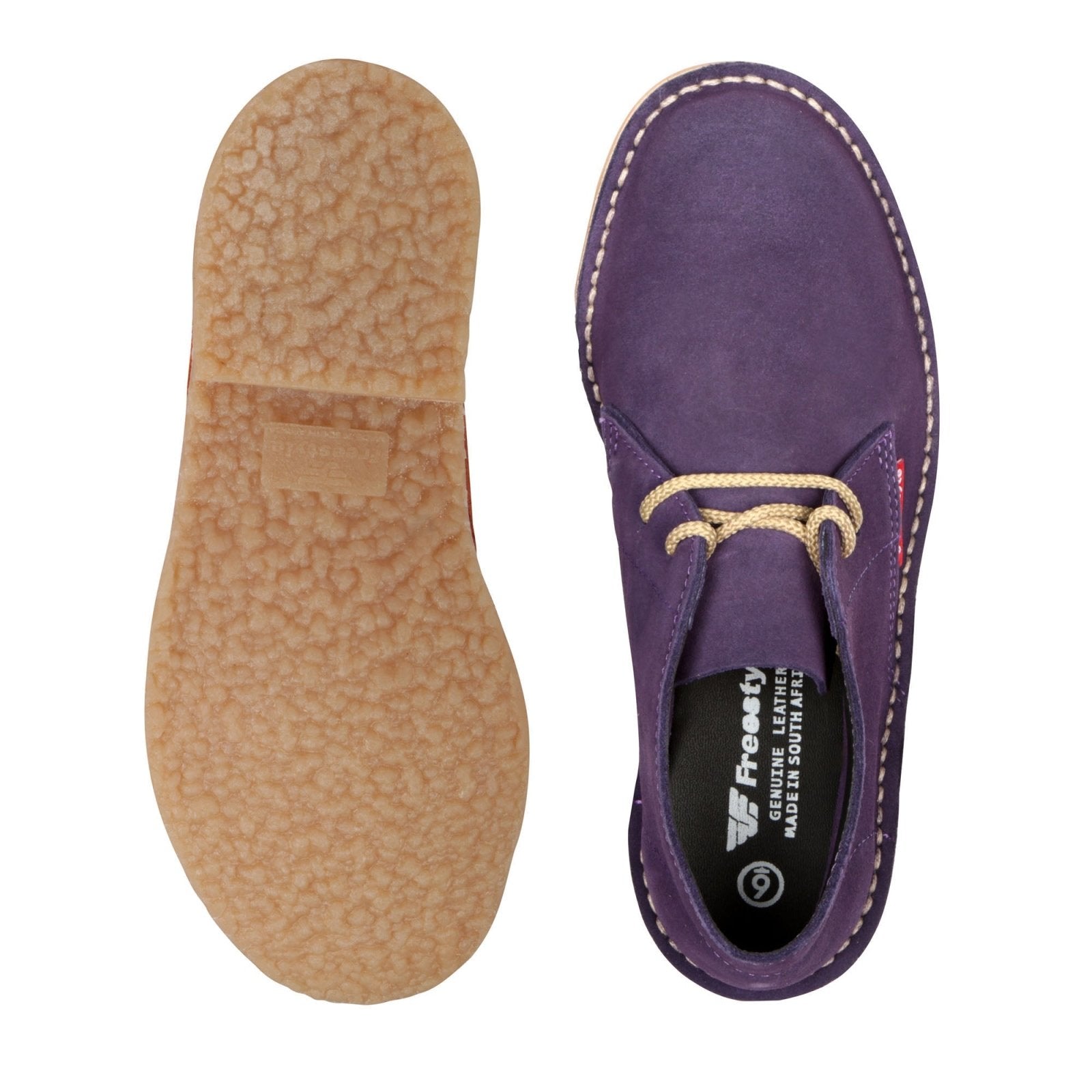 Hunter Vellie Unisex Premium Suede - Purple - Freestyle SA Proudly local vellies leather boots veldskoens vellies leather shoes suede veldskoens