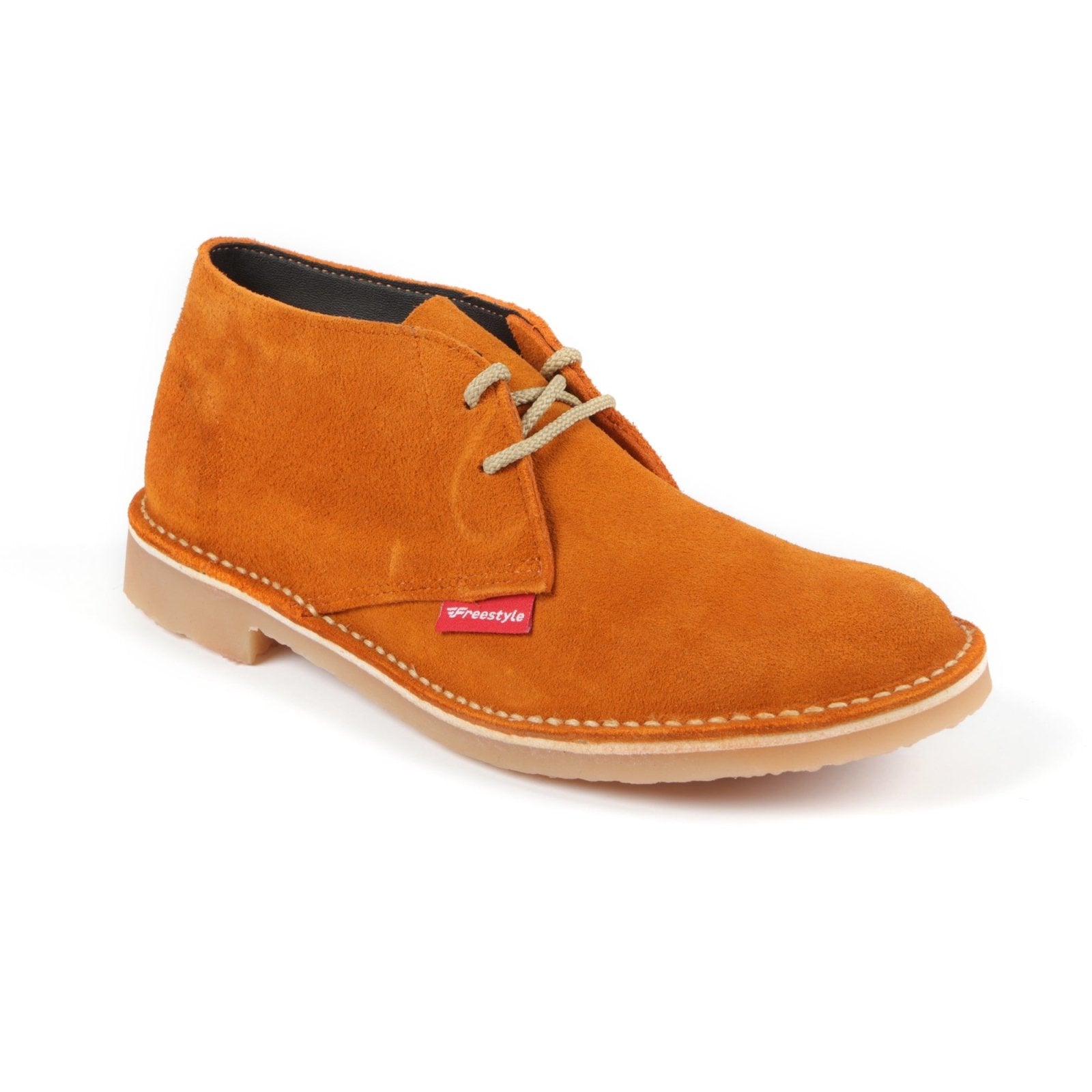 Hunter Vellie Unisex Premium Suede Veldskoen - Bright Orange - Freestyle SA Proudly local leather boots veldskoens vellies leather shoes suede veldskoens
