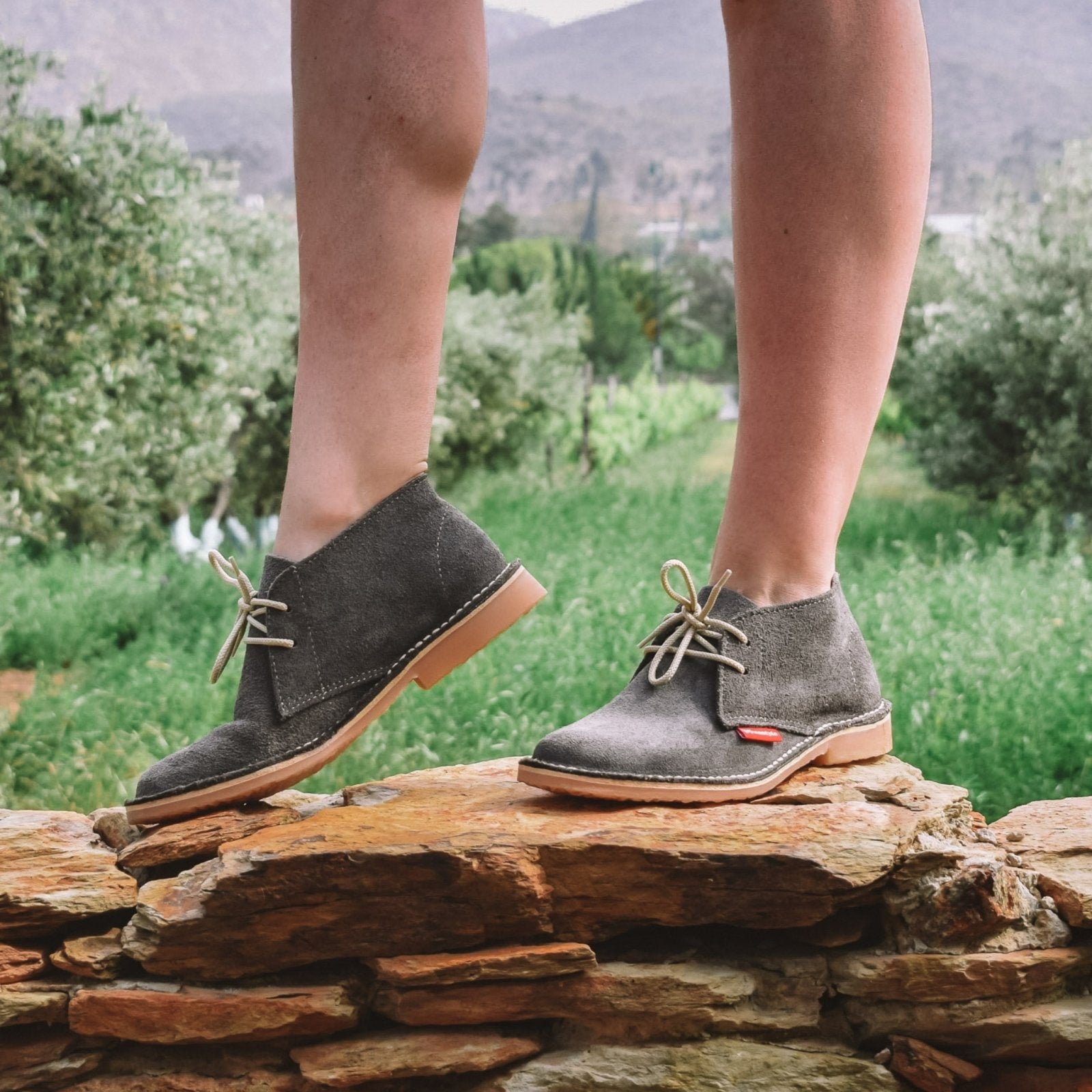 Hunter Vellie Unisex Premium Suede Veldskoen - Charcoal - Freestyle SA Proudly local vellies leather boots veldskoens vellies leather shoes suede veldskoens