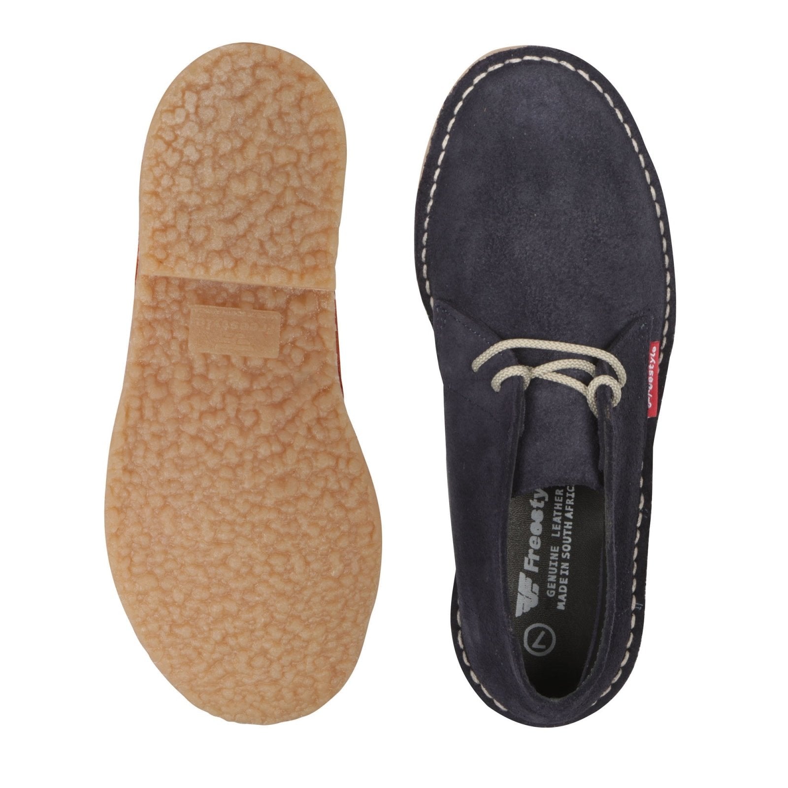 Hunter Vellie Unisex Premium Suede Veldskoen - Navy Blue - Freestyle SA Proudly local vellies leather boots veldskoens vellies leather shoes suede veldskoens