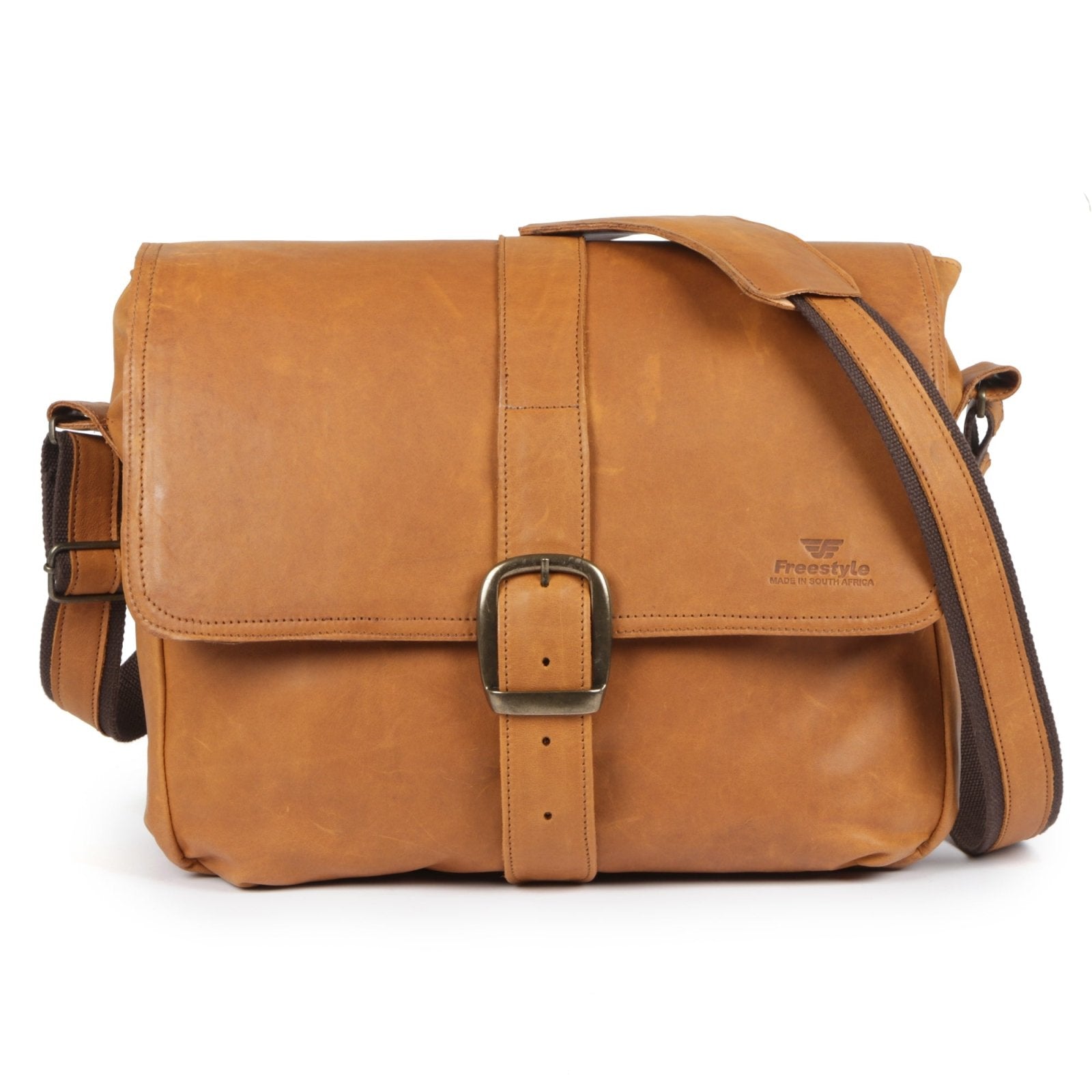 Picketberg 14' Laptop Premium Leather Bag - Freestyle SA Proudly local leather boots veldskoens vellies leather shoes suede veldskoens