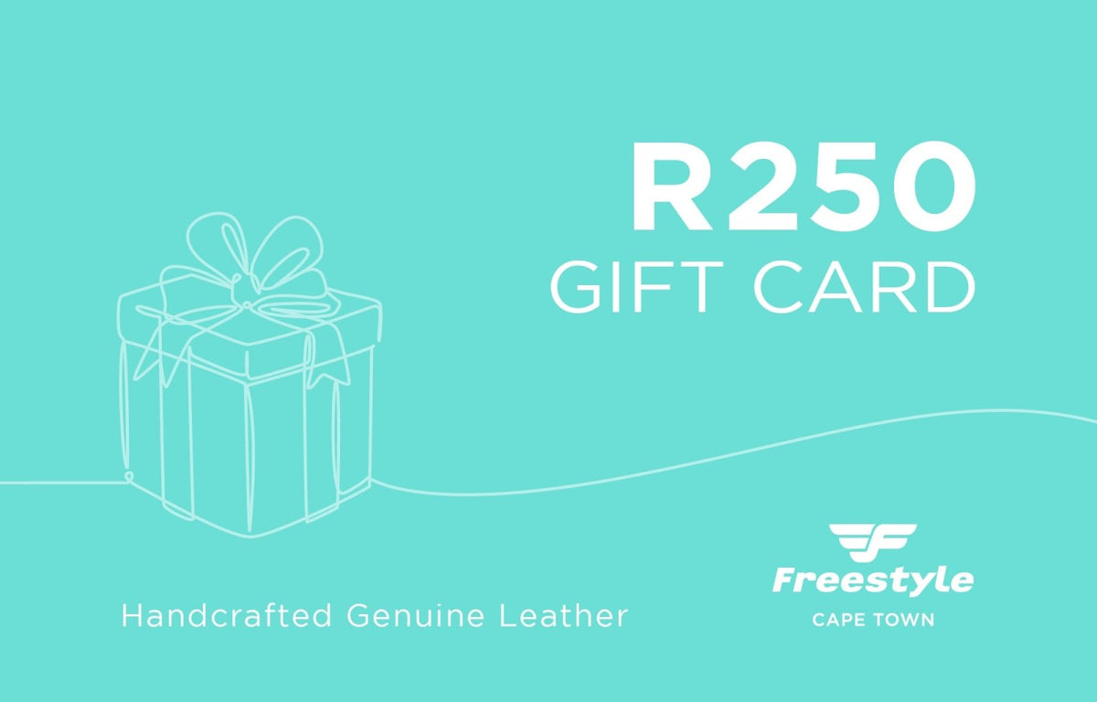 R250 Gift Card - Freestyle SA Proudly local leather boots veldskoens vellies leather shoes suede veldskoens