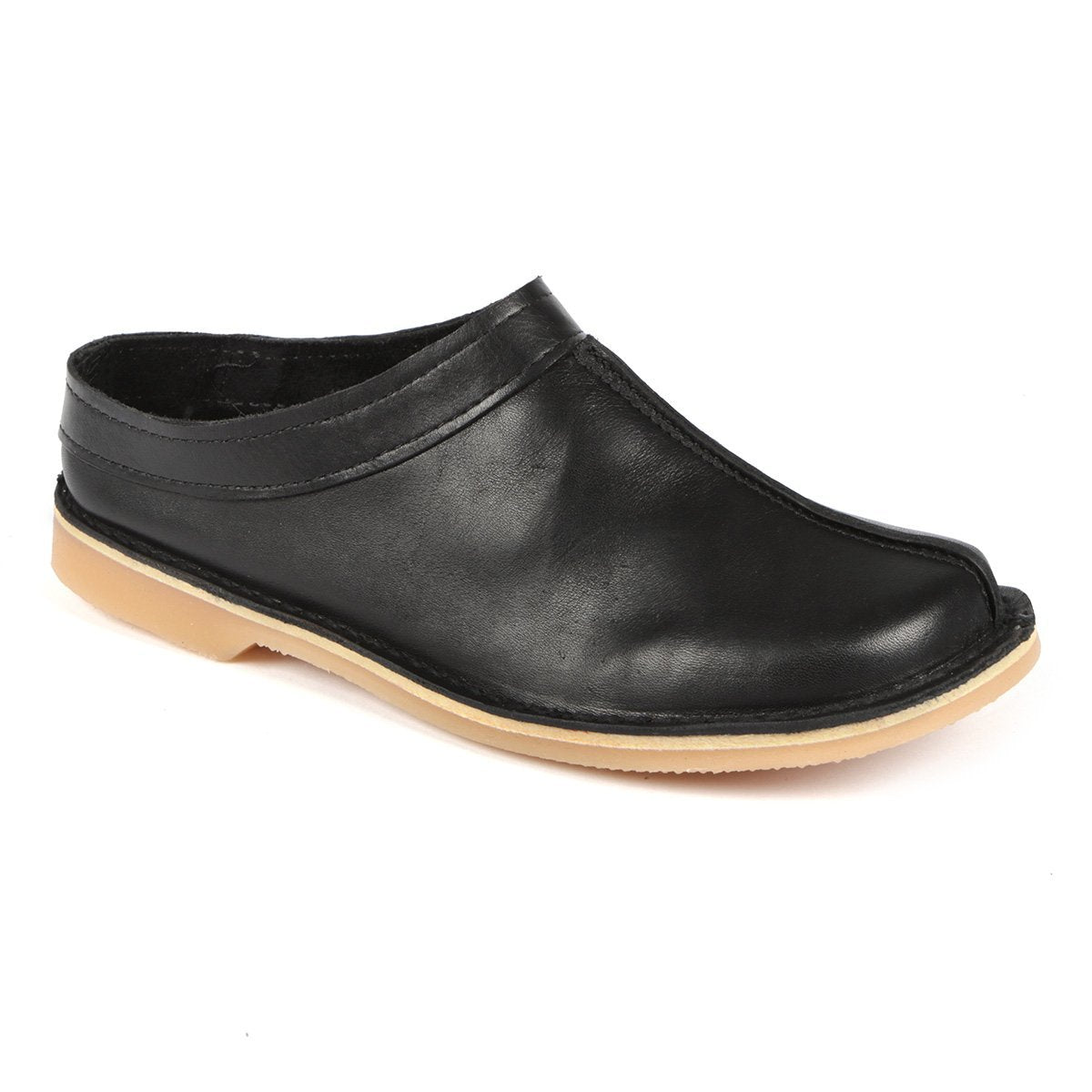 Slip on cheap leather clogs