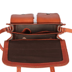 Saddle Bag Hand-Dyed Natural Leather Bag - Freestyle SA Proudly local leather boots veldskoens vellies leather shoes suede veldskoens