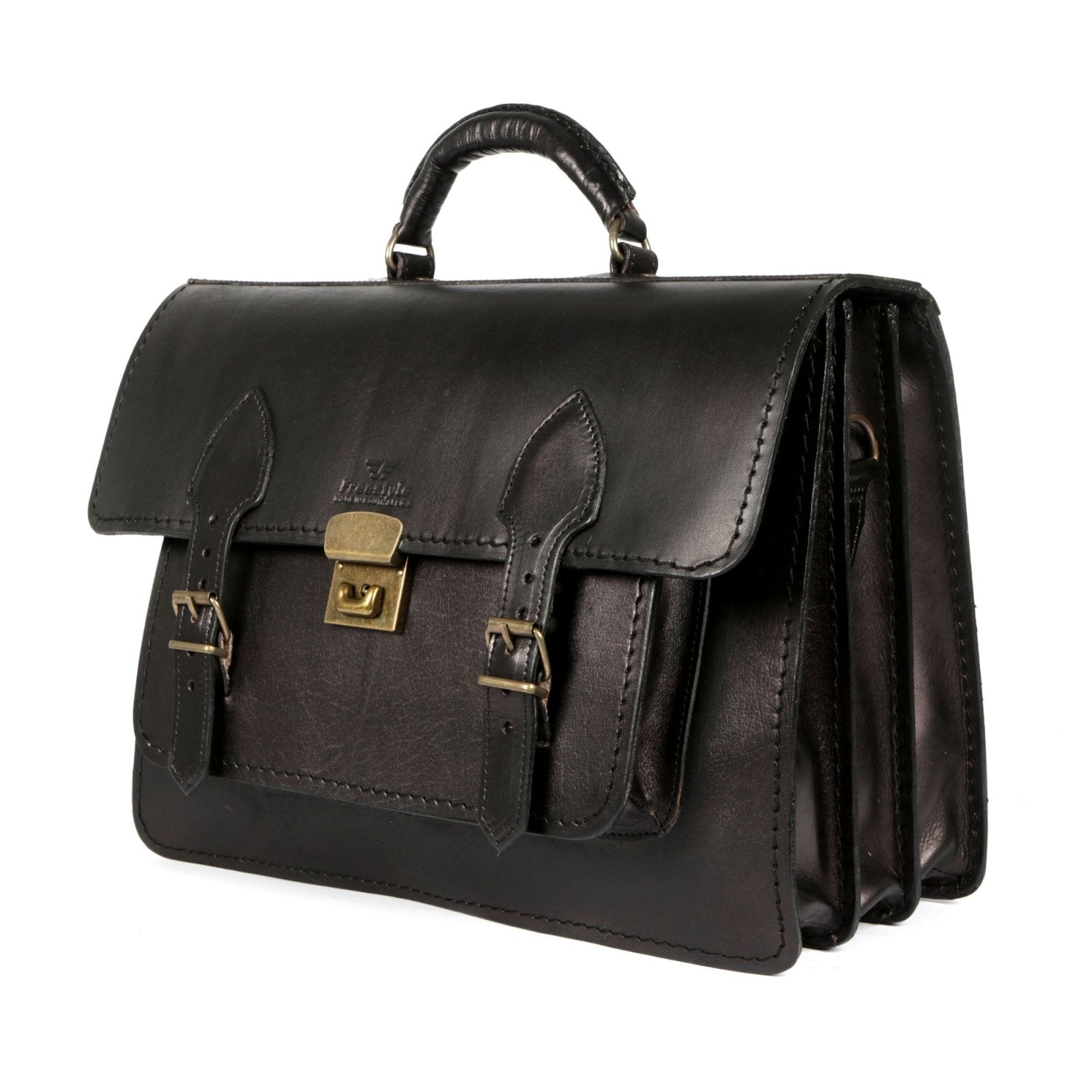 Scholar III vegetable-tanned leather satchel