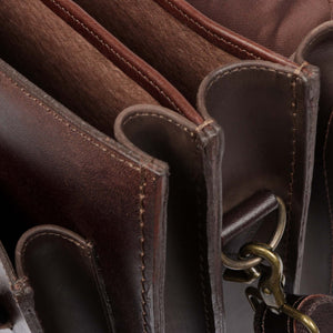 Scholar III vegetable-tanned leather satchel - Freestyle SA Proudly local leather boots veldskoens vellies leather shoes suede veldskoens