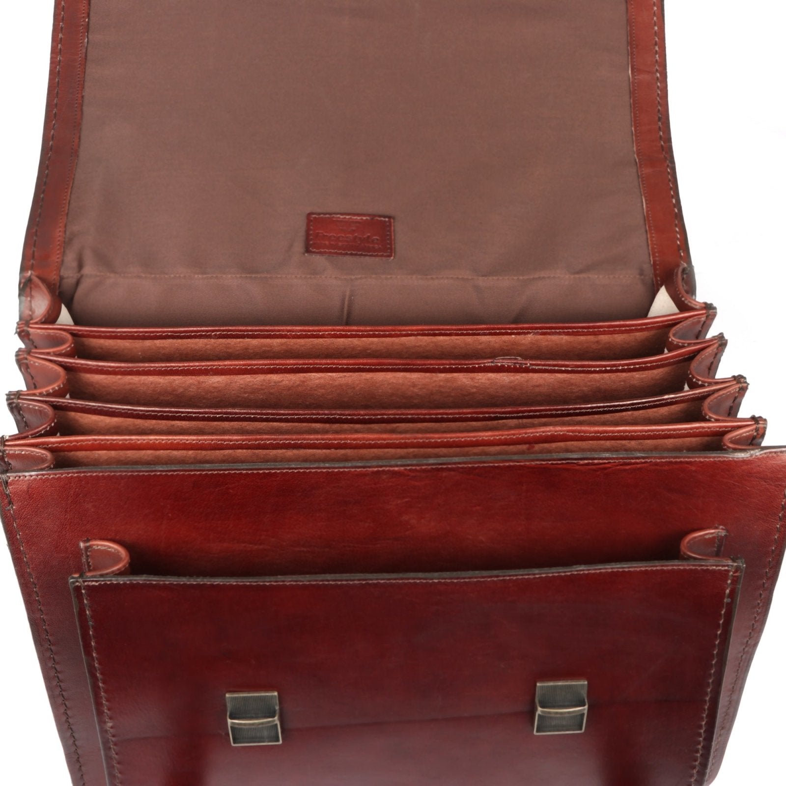 Scholar V vegetable-tanned leather satchel