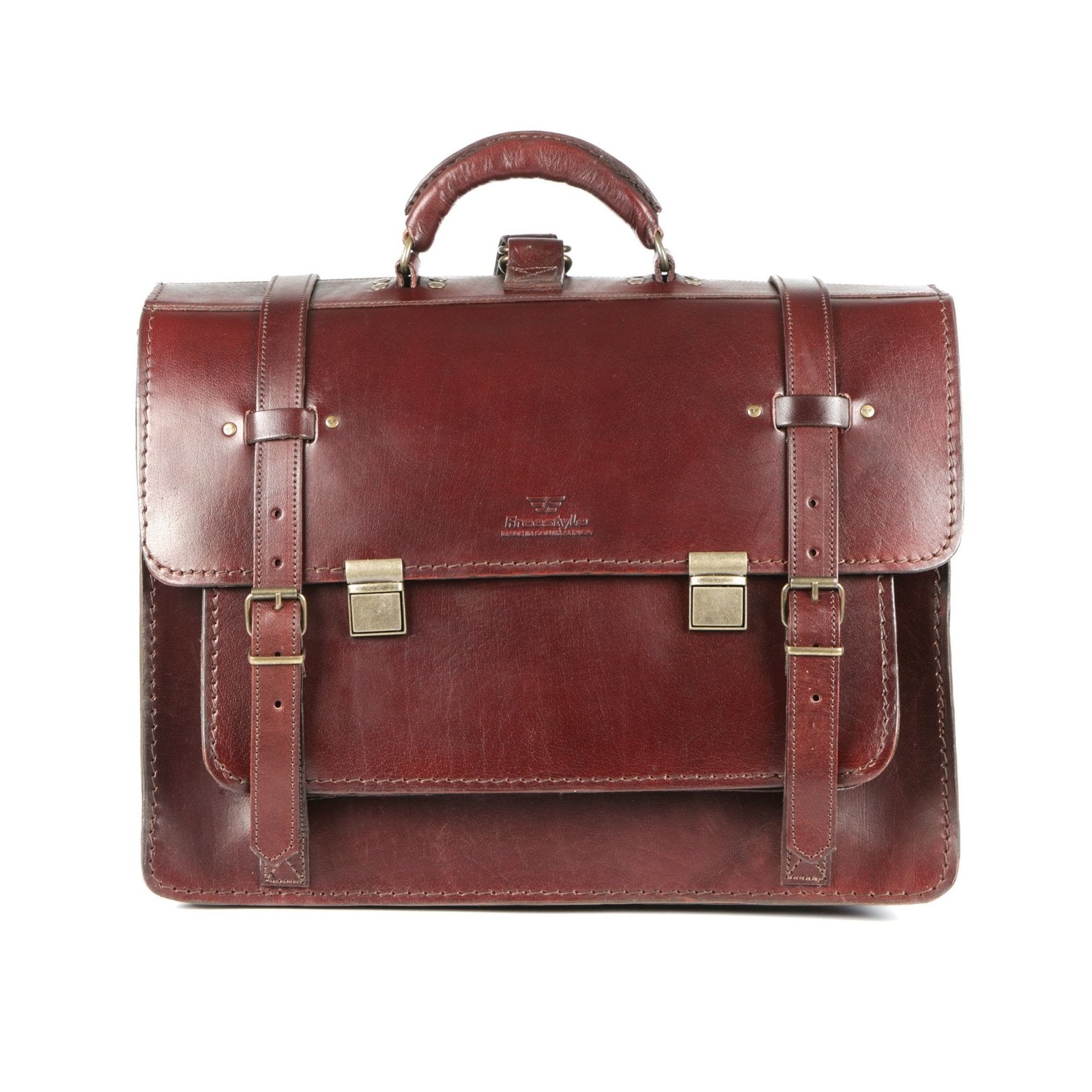 Scholar V vegetable-tanned leather satchel