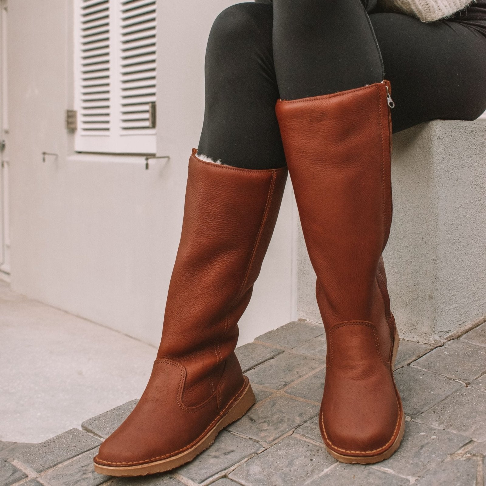 Stella 100% wool-lined premium leather ladies boot - Freestyle SA Proudly local leather boots veldskoens vellies leather shoes suede veldskoens